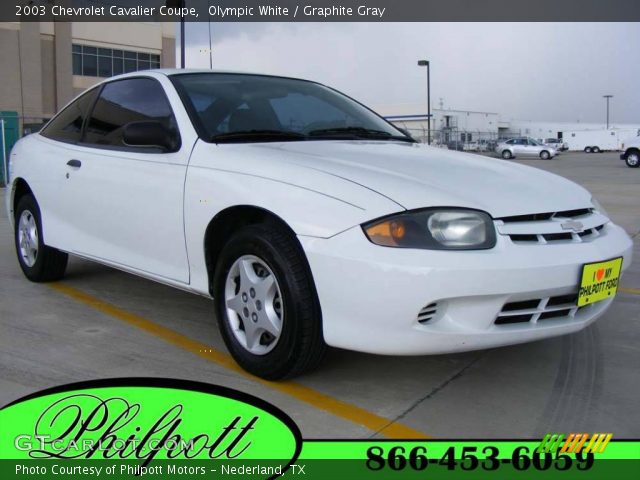 2003 Chevrolet Cavalier Coupe in Olympic White