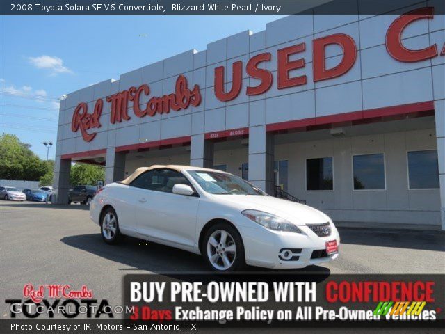 2008 Toyota Solara SE V6 Convertible in Blizzard White Pearl