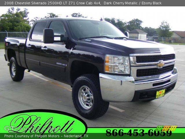 2008 Chevrolet Silverado 2500HD LT Z71 Crew Cab 4x4 in Dark Cherry Metallic