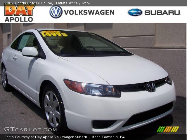 2007 Honda Civic LX Coupe in Taffeta White