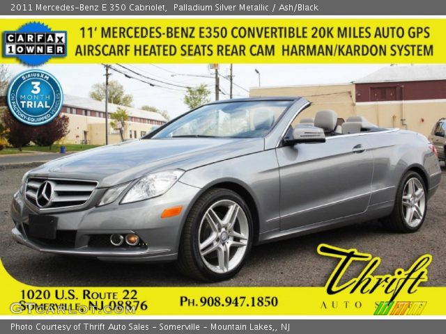 2011 Mercedes-Benz E 350 Cabriolet in Palladium Silver Metallic