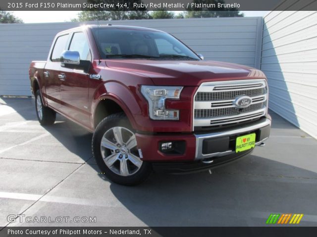 2015 Ford F150 Platinum SuperCrew 4x4 in Ruby Red Metallic