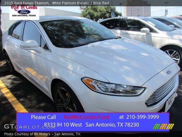 2015 Ford Fusion Titanium in White Platinum Metallic