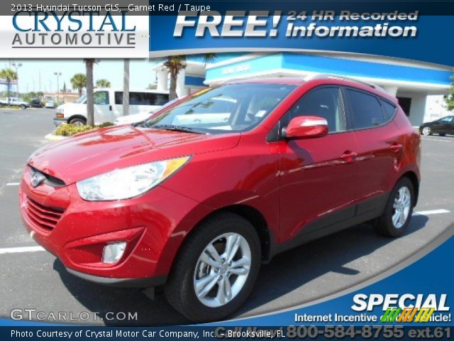 2013 Hyundai Tucson GLS in Garnet Red