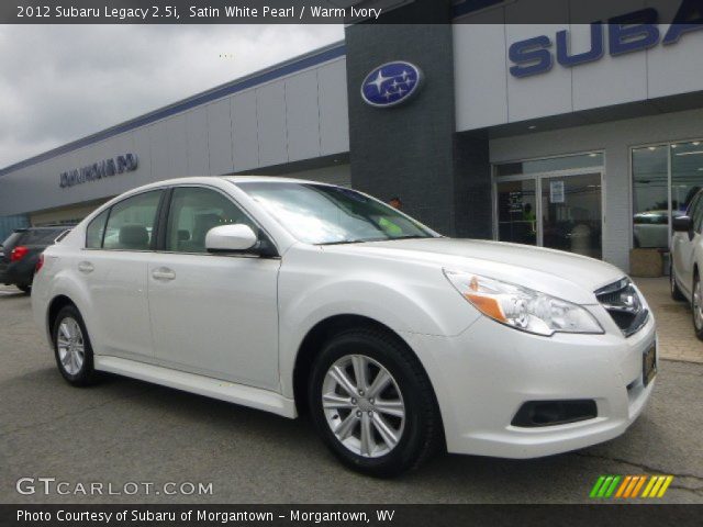 2012 Subaru Legacy 2.5i in Satin White Pearl