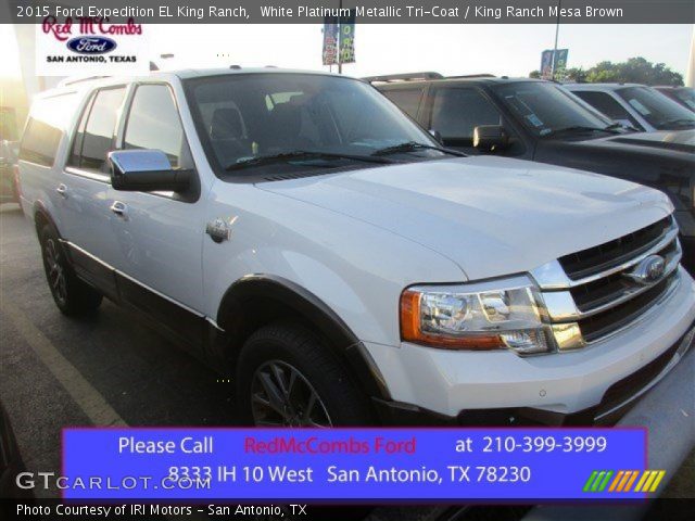 2015 Ford Expedition EL King Ranch in White Platinum Metallic Tri-Coat