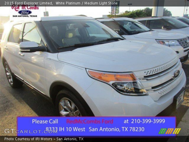 2015 Ford Explorer Limited in White Platinum