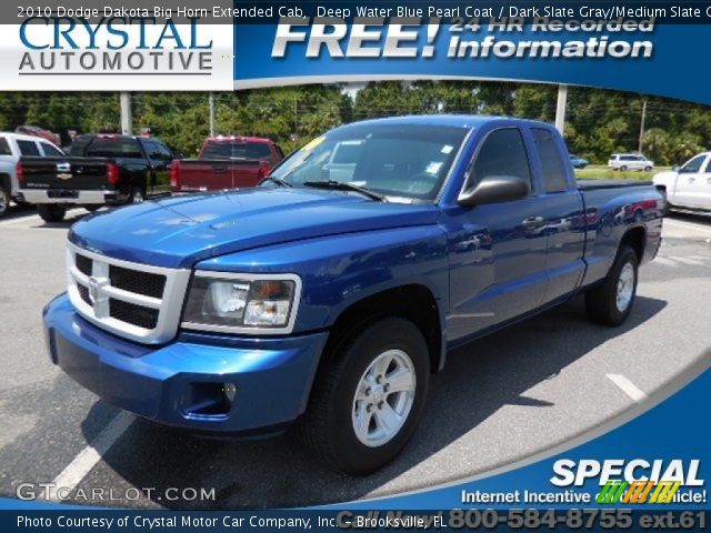 2010 Dodge Dakota Big Horn Extended Cab in Deep Water Blue Pearl Coat