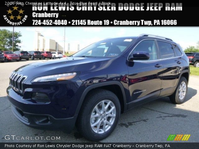 2016 Jeep Cherokee Latitude 4x4 in True Blue Pearl