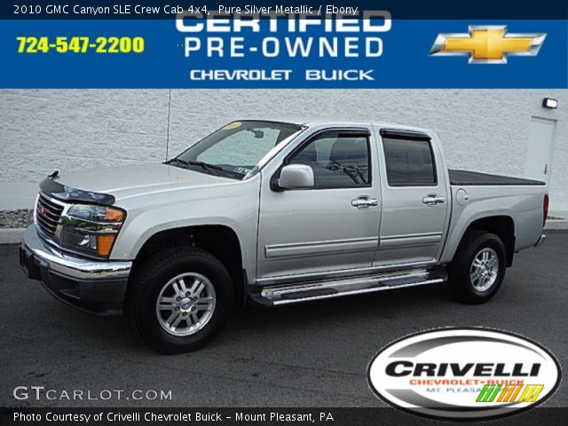 2010 GMC Canyon SLE Crew Cab 4x4 in Pure Silver Metallic