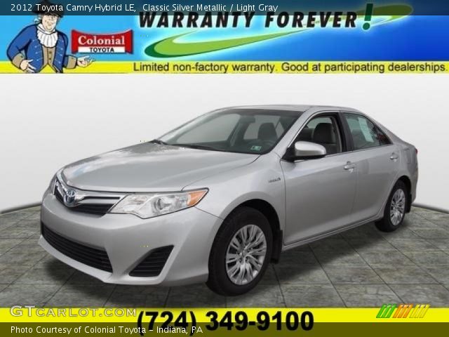 2012 Toyota Camry Hybrid LE in Classic Silver Metallic
