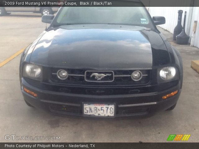 Black 2009 Ford Mustang V6 Premium Coupe Black Tan