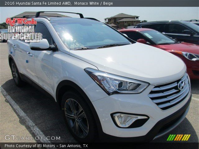 2016 Hyundai Santa Fe Limited AWD in Monaco White