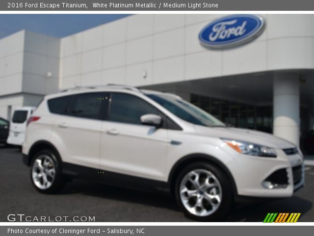 2016 Ford Escape Titanium in White Platinum Metallic