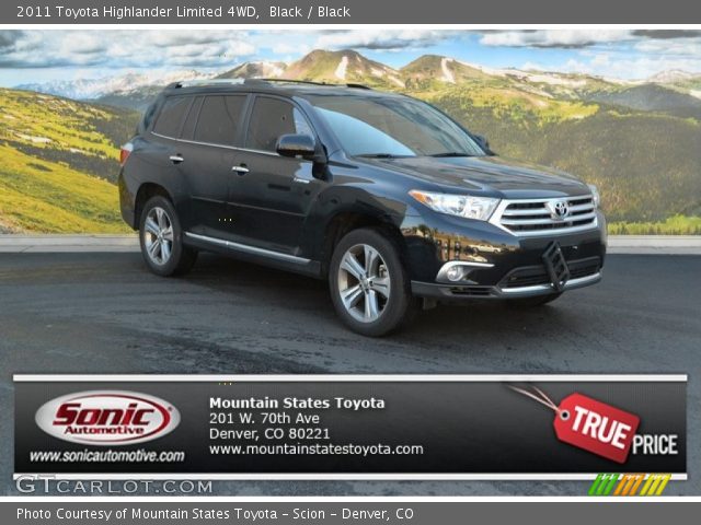 2011 Toyota Highlander Limited 4WD in Black