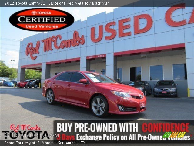 2012 Toyota Camry SE in Barcelona Red Metallic