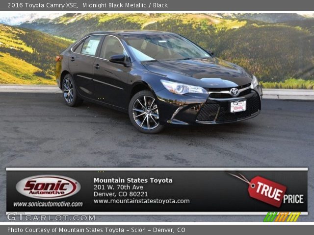 2016 Toyota Camry XSE in Midnight Black Metallic