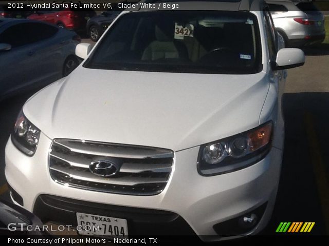 2012 Hyundai Santa Fe Limited V6 in Glacier White