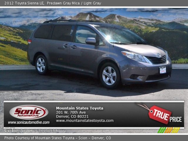 2012 Toyota Sienna LE in Predawn Gray Mica