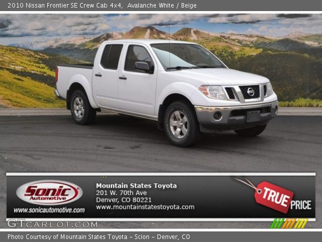 2010 Nissan Frontier SE Crew Cab 4x4 in Avalanche White