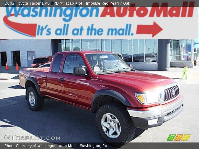 2003 Toyota Tacoma V6 TRD Xtracab 4x4 in Impulse Red Pearl