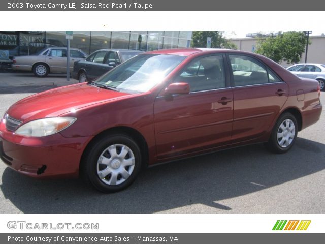2003 Toyota Camry LE in Salsa Red Pearl