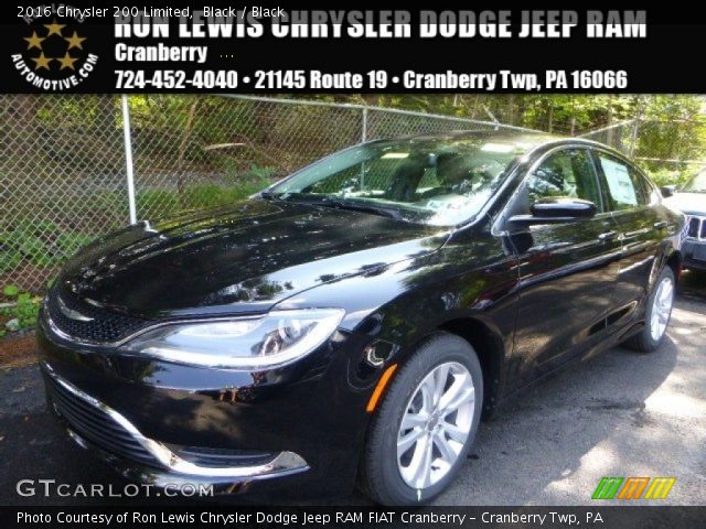 2016 Chrysler 200 Limited in Black