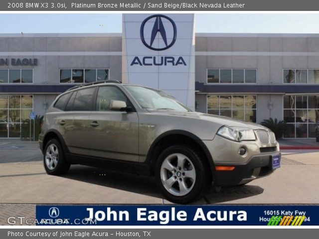2008 BMW X3 3.0si in Platinum Bronze Metallic