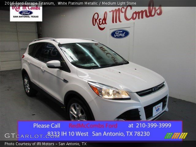 2016 Ford Escape Titanium in White Platinum Metallic