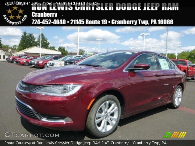 2016 Chrysler 200 Limited in Velvet Red Pearl