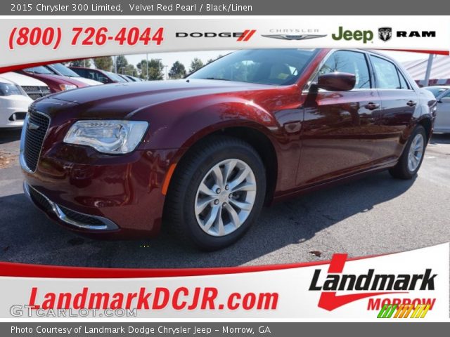 Velvet Red Pearl 2015 Chrysler 300 Limited Black Linen