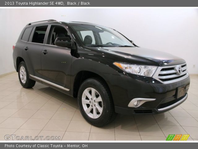 2013 Toyota Highlander SE 4WD in Black