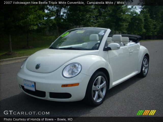 2007 Volkswagen New Beetle Triple White Convertible in Campanella White