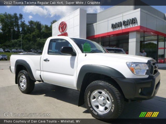 2012 Toyota Tacoma Regular Cab 4x4 in Super White