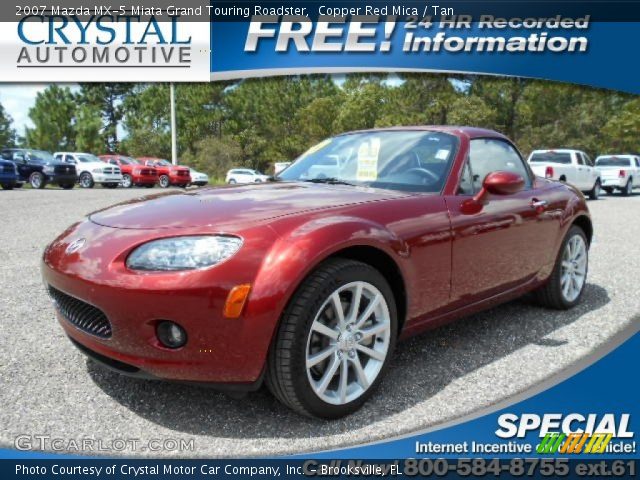 2007 Mazda MX-5 Miata Grand Touring Roadster in Copper Red Mica