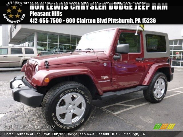 2010 Jeep Wrangler Sahara 4x4 in Red Rock Crystal Pearl
