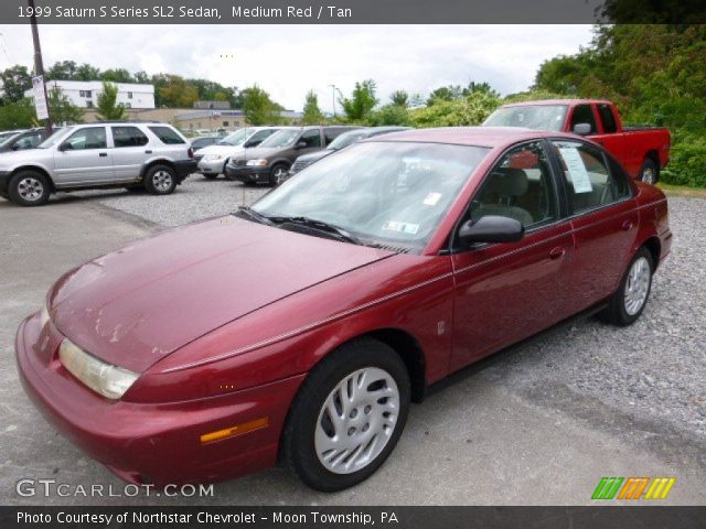 1999 Saturn S Series SL2 Sedan in Medium Red