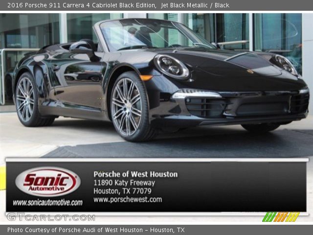 2016 Porsche 911 Carrera 4 Cabriolet Black Edition in Jet Black Metallic