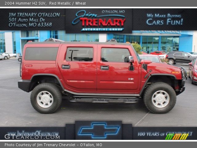 2004 Hummer H2 SUV in Red Metallic