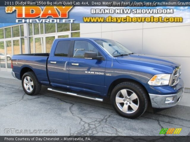 2011 Dodge Ram 1500 Big Horn Quad Cab 4x4 in Deep Water Blue Pearl