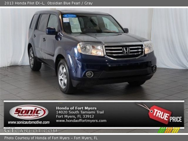 2013 Honda Pilot EX-L in Obsidian Blue Pearl
