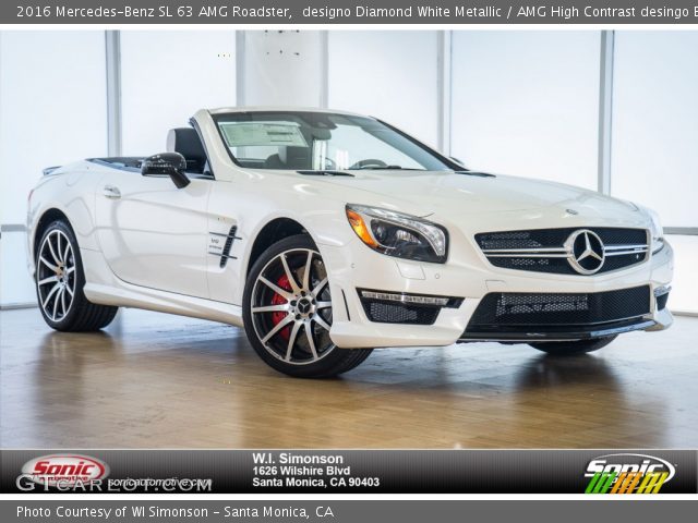 2016 Mercedes-Benz SL 63 AMG Roadster in designo Diamond White Metallic