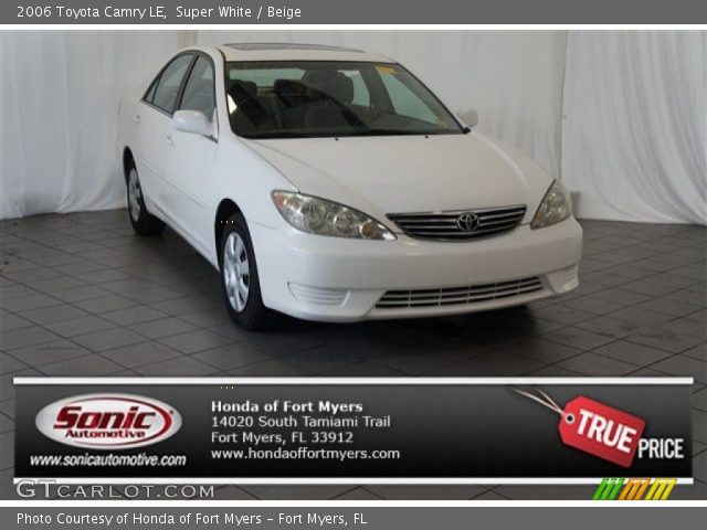 2006 Toyota Camry LE in Super White