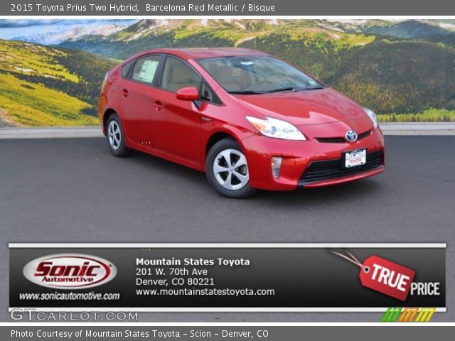 2015 Toyota Prius Two Hybrid in Barcelona Red Metallic
