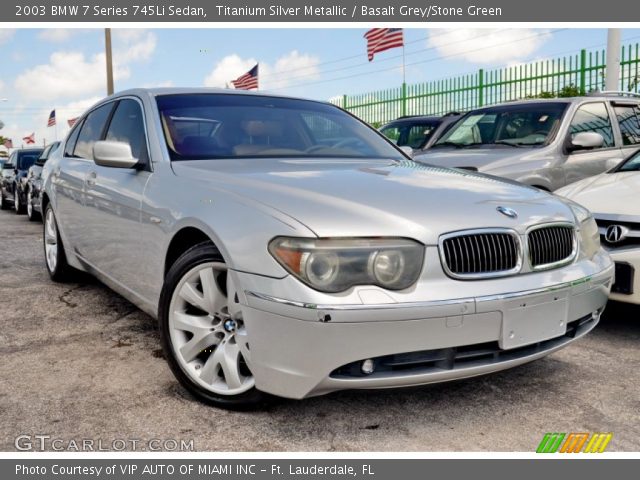 2003 BMW 7 Series 745Li Sedan in Titanium Silver Metallic