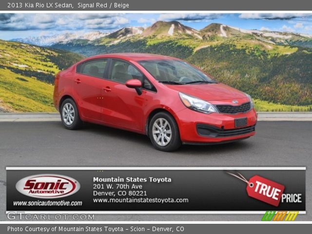 2013 Kia Rio LX Sedan in Signal Red