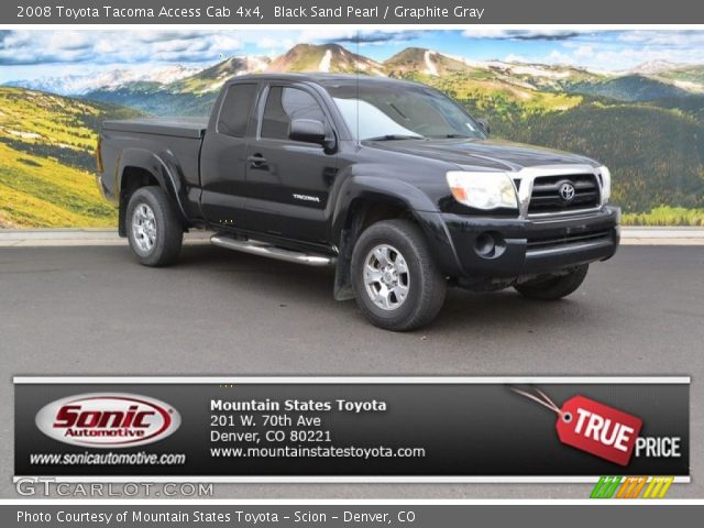 2008 Toyota Tacoma Access Cab 4x4 in Black Sand Pearl