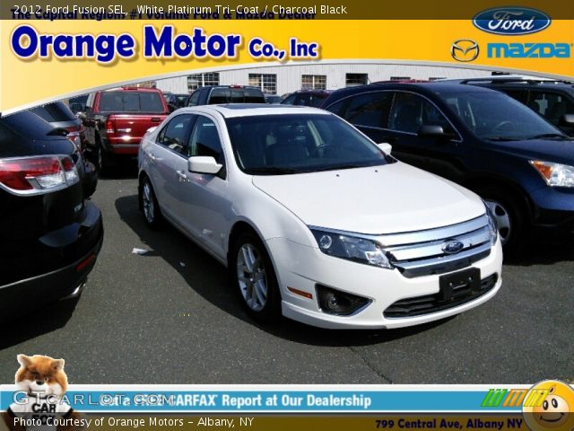 2012 Ford Fusion SEL in White Platinum Tri-Coat