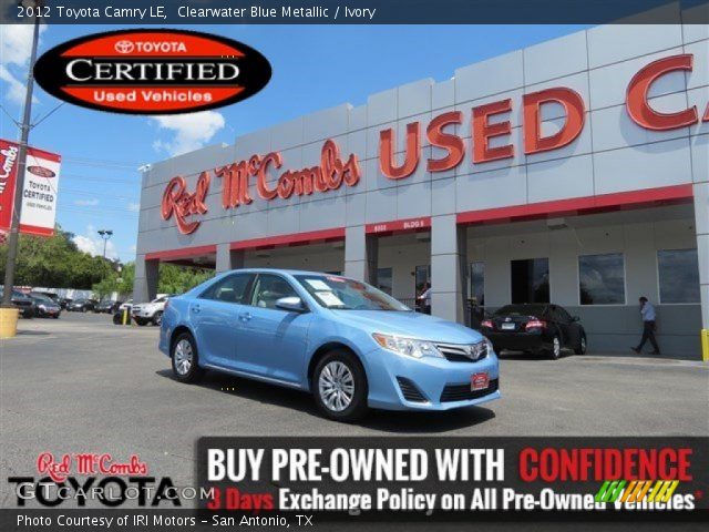 2012 Toyota Camry LE in Clearwater Blue Metallic