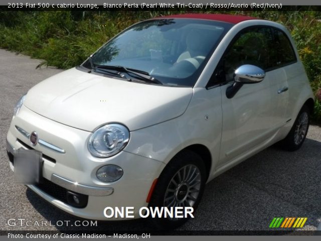 2013 Fiat 500 c cabrio Lounge in Bianco Perla (Pearl White Tri-Coat)